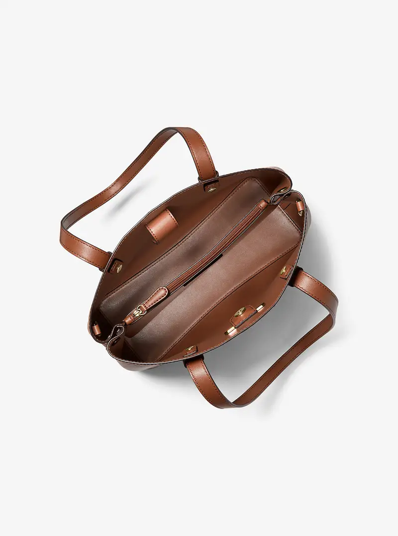 MK Borsa tote Mel piccola in pelle Saffiano - Marrone - Michael Kors miniatura 3