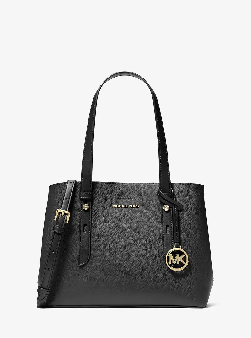 MK Borsa tote Mel piccola in pelle Saffiano - Nero - Michael Kors