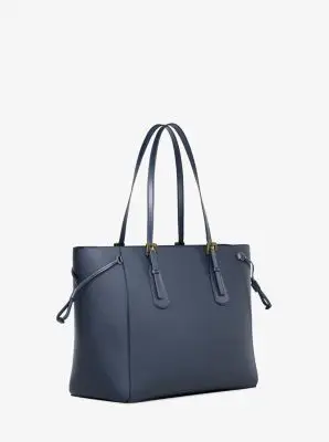 MK Borsa tote Voyager grande in pelle Saffiano - Blu - Michael Kors miniatura 2