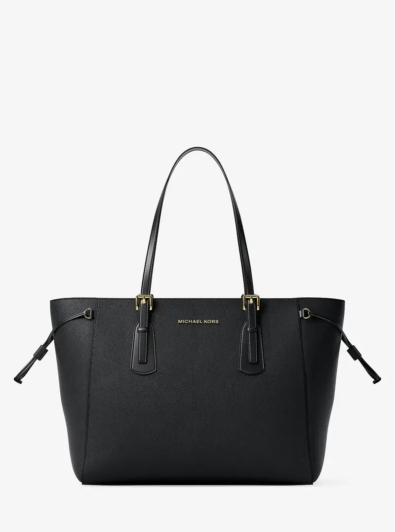MK Borsa tote Voyager grande in pelle Saffiano - Nero - Michael Kors
