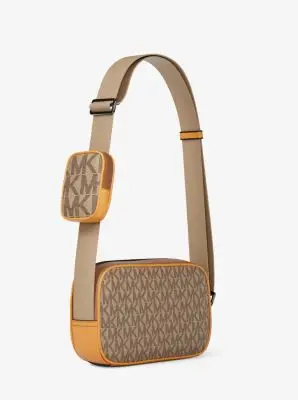 MK Camera bag Cooper piccola con stampa logo e pochette - Naturale - Michael Kors miniatura 2