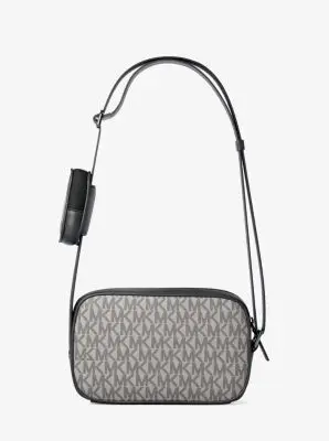 MK Camera bag Cooper piccola con stampa logo e pochette - Nero - Michael Kors miniatura 2