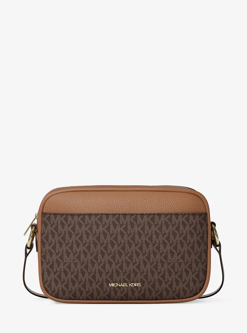 MK Camera bag Jet Set Travel grande con stampa logo - Marrone - Michael Kors