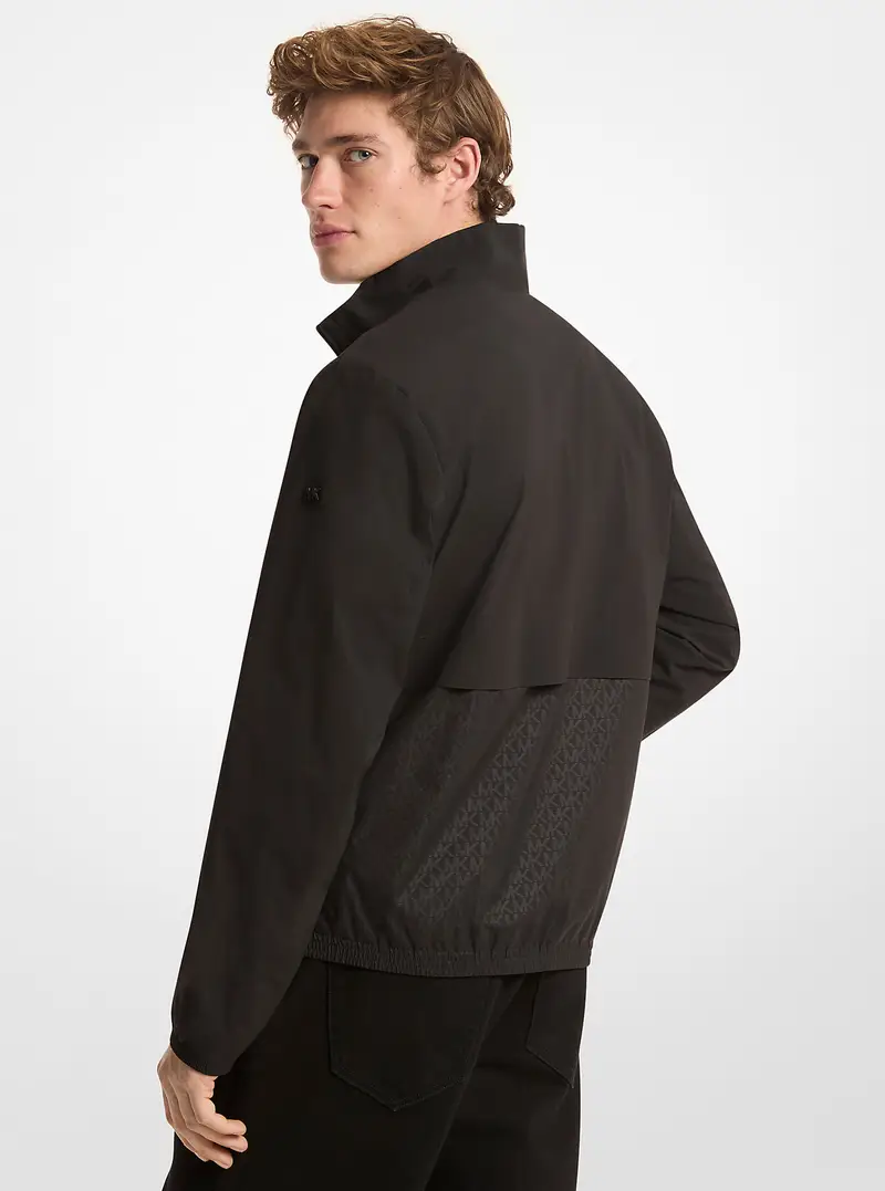 MK Giacca a vento con logo jacquard - Nero - Michael Kors miniatura 2