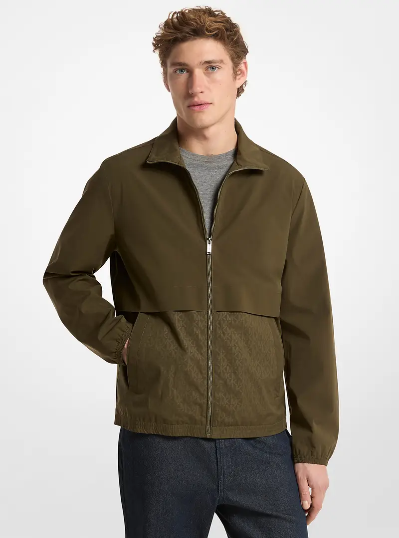 MK Giacca a vento con logo jacquard - Verde - Michael Kors