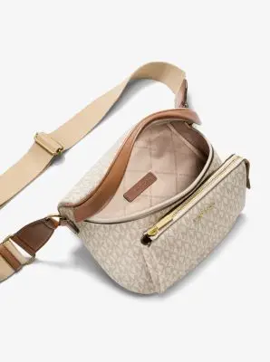 MK Monospalla Slater medio con stampa logo - Naturale - Michael Kors miniatura 2