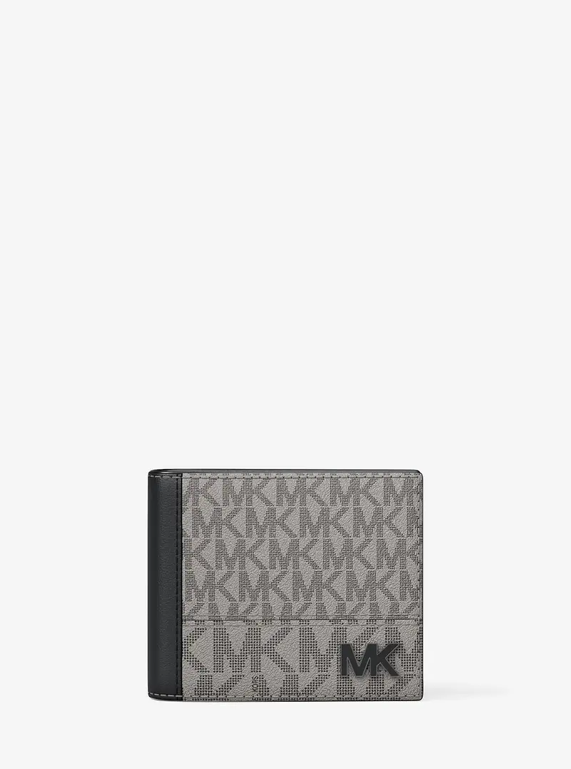 MK Portafoglio a libro con logo Cooper - Grigio - Michael Kors miniatura 3