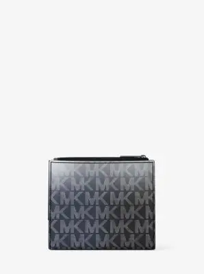 MK Portafoglio Cooper medio con stampa logo effetto sfumato - Nero - Michael Kors miniatura 2