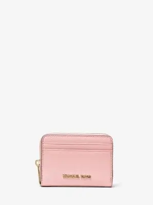 MK Portafoglio Jet Set Travel medio in pelle Saffiano - Rosa - Michael Kors miniatura 2