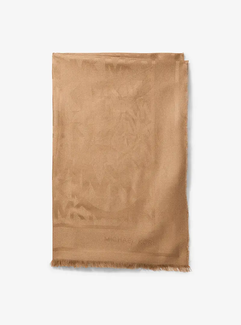 MK Sciarpa con logo jacquard - Marrone - Michael Kors