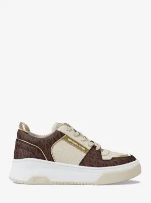 MK Sneaker Lexi in materiale misto - Marrone - Michael Kors miniatura 3