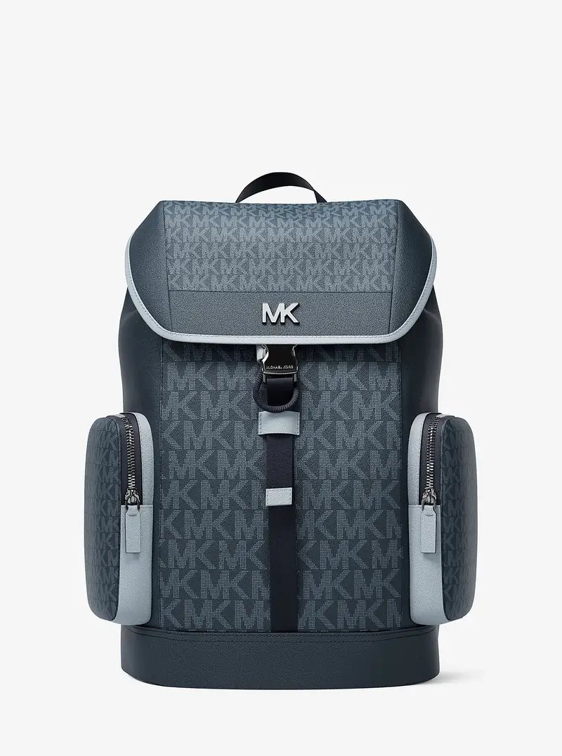 MK Zaino Cooper medio con stampa logo - Blu - Michael Kors