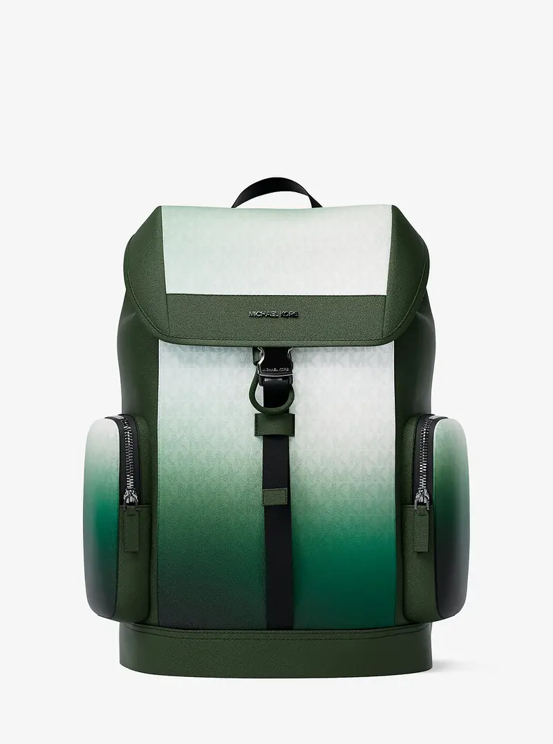 MK Zaino Cooper medio con stampa logo effetto sfumato - Verde - Michael Kors