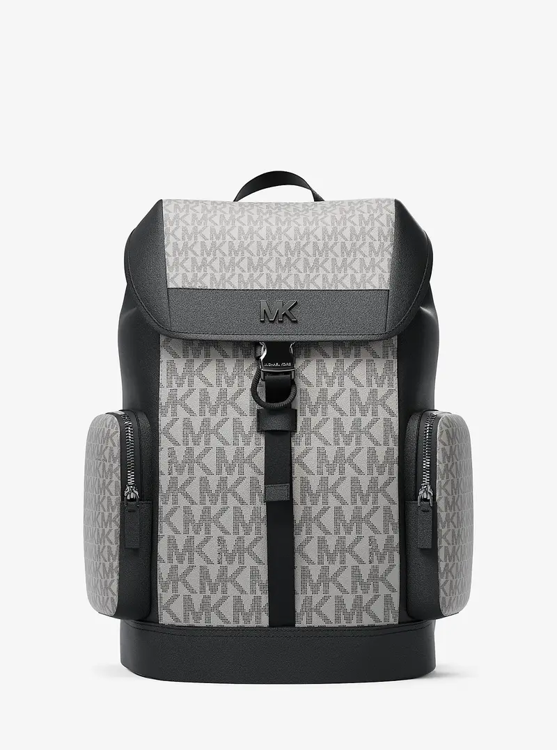 MK Zaino Cooper medio con stampa logo - Grigio - Michael Kors
