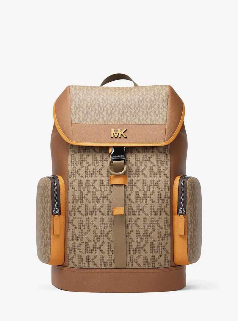 MK Zaino Cooper medio con stampa logo - Naturale - Michael Kors