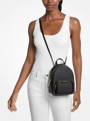 MK Zaino Jaycee extra small con stampa logo - Nero - Michael Kors miniatura 2