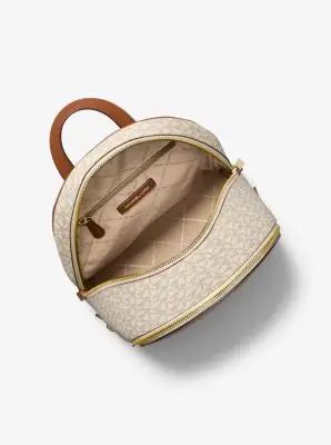 MK Zaino Rhea medio con stampa logo - Naturale - Michael Kors miniatura 2