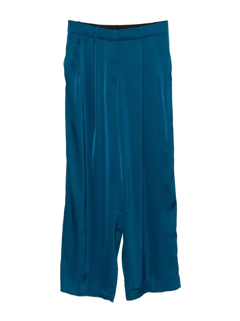 Pantaloni lunghi in lana merino blu