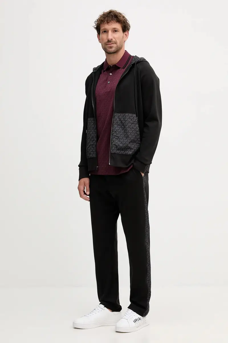 pantaloni tuta uomo colore nero con applicazione CF552Q65MF miniatura 2