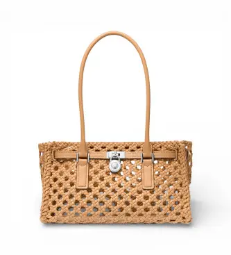 per donna 30S6SNXT0U Borsa piccola beige intrecciata a mano Hamilton Moderne (OSFA), Casual, Poliuretano Argento