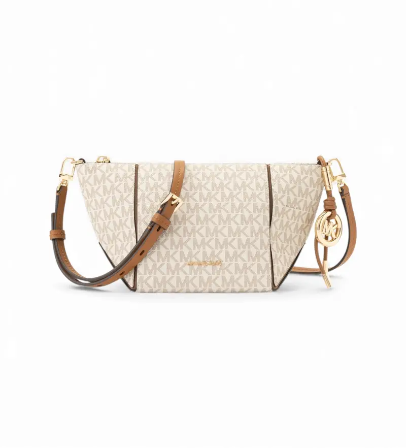 per donna 32R6G9JC1B Borsa a mezzaluna con monogramma alla vaniglia (OSFA), Beige, Casual, Poliuretano