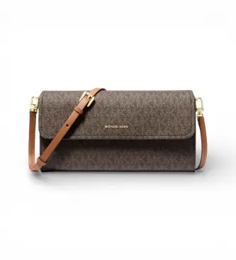 per donna 32S6GJ6C5B Piccola borsa a tracolla Jet Set con logo marrone (OSFA), Casual, Tela