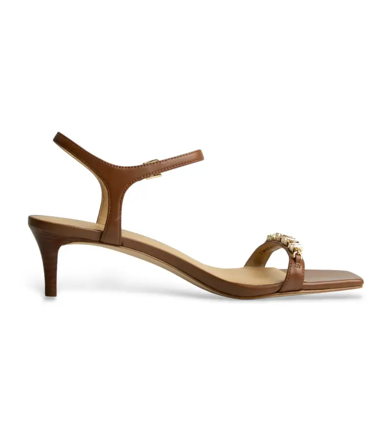 per donna 40R6DIMS1L Sandali MK con punta marrone (36), 3 a 5cm, Fibbia, Casual, Da sera