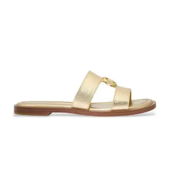 per donna 40S6ERFS2M Sandali in pelle dorata Goldie (36), Oro, Basso, 1 a 3 cm, Nessuno, Casual