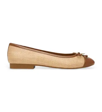 per donna 40S6PIFP2D Ballerina beige a doppia trama (36), Marrone, Basso, Nessuno, Casual