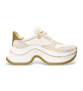 per donna 43F5ARFS2S Sneakers Arla in pelle beige (38), 5 a 8cm, Stringhe, Casual