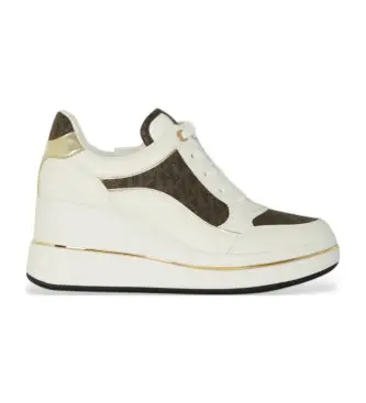 per donna 43F5EMFS4L Sneaker Emmy in pelle beige e marrone (41), 5 a 8cm, Stringhe, Casual