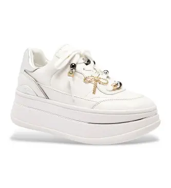 per donna 43F5HYFS2L Sneakers Hayes in pelle bianca (40), Bianco, 3 a 5cm, Stringhe, Casual