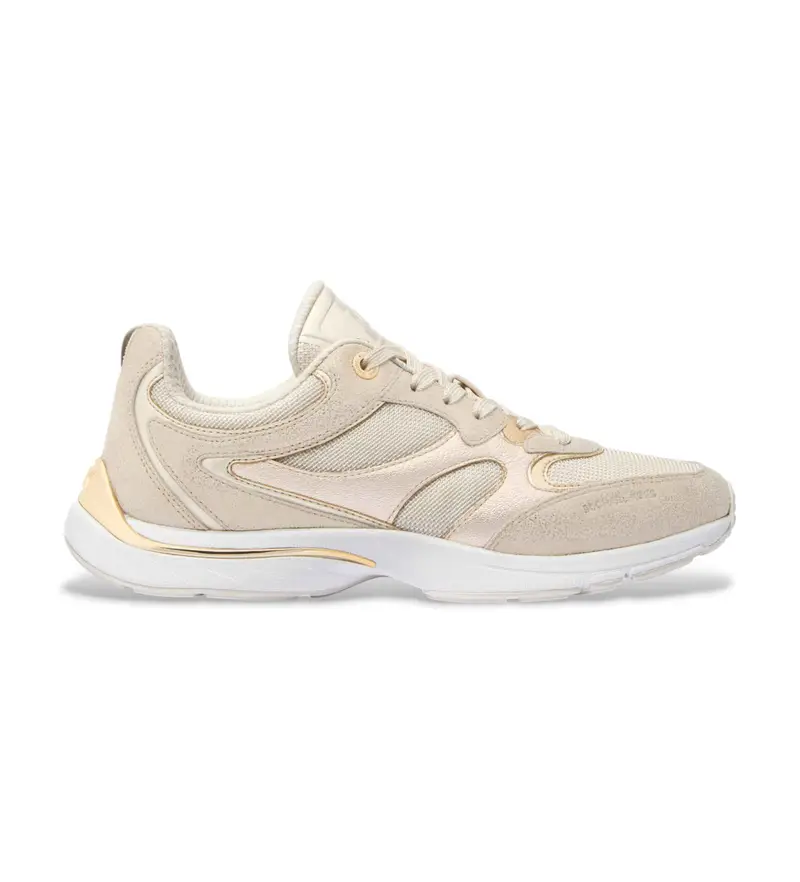 per donna 43T5RLFS3L Sneakers Riley Trainer in pelle beige (36), Oro, Basso, Stringhe, Casual