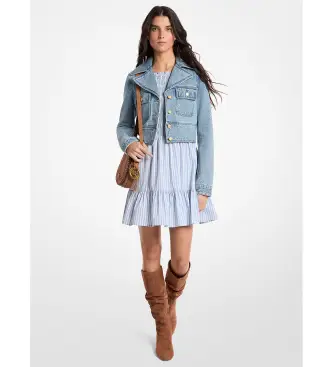 per donna MS610DYLAA Giacca corta in denim blu (S), Casual, Cotone