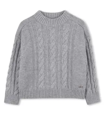 per ragazza R30465 Maglia grigia a trecce (6años= 114/119cm), Casual, Grigio, Poliestere, moda per bambini