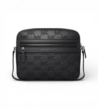 per uomo 33S6LJSM1L Borsa a tracolla con logo nero (OSFA), Casual, Pelle