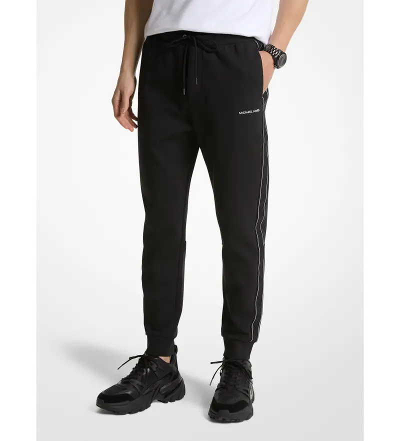 per uomo. CT4524J5MF Pantaloni jogger in misto cotone a righe nere (XXL), Nero, Casual
