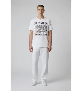 per uomo MS6520K97J Maglietta bianca Tropez (XS), Bianco, Casual, Cotone, Manica corta