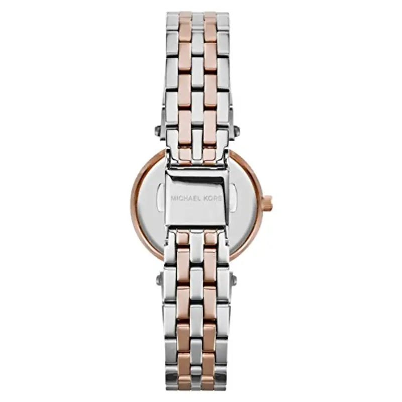 Michael Kors Petite Darci orologio al quarzo analogico con cinturino in acciaio inossidabile argento e oro rosa per donna MK3298 miniatura 2