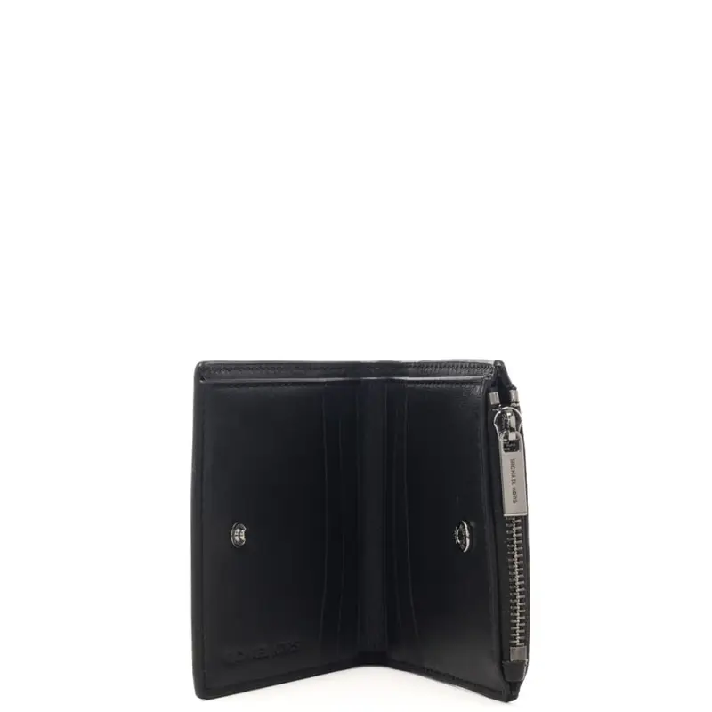 Michael Kors portacarte da uomo con texture martellata e logo monogram nero miniatura 3