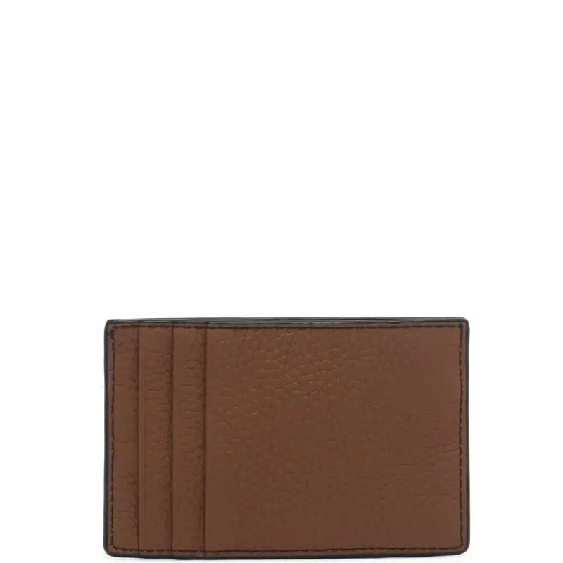 Michael Kors portacarte da uomo in vera pelle martellata con logo lettering luggage miniatura 2