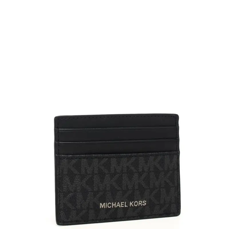 Michael Kors portacarte greyson da uomo con stampa logo black miniatura 2