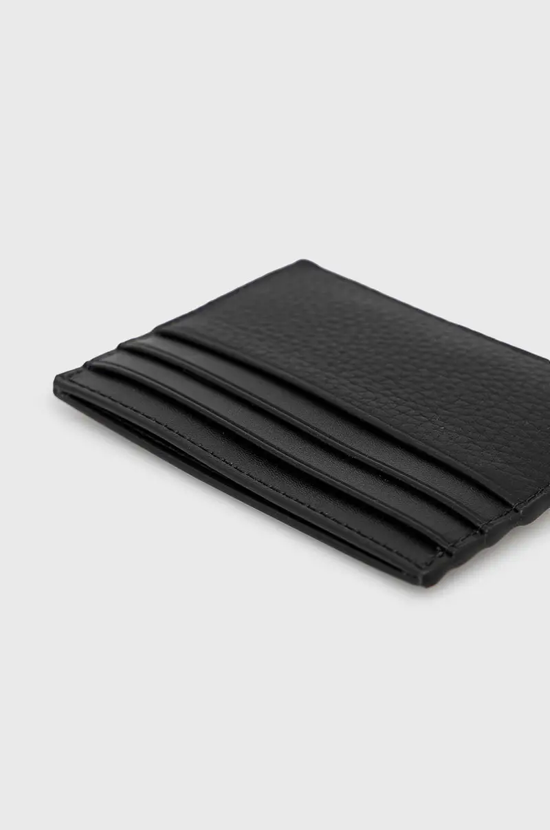 portacarte in pelle uomo Nero miniatura 2