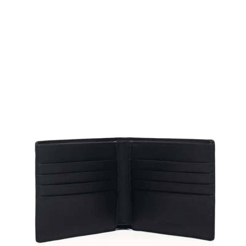 portafoglio a libro greyson da uomo con stampa logo black miniatura 2