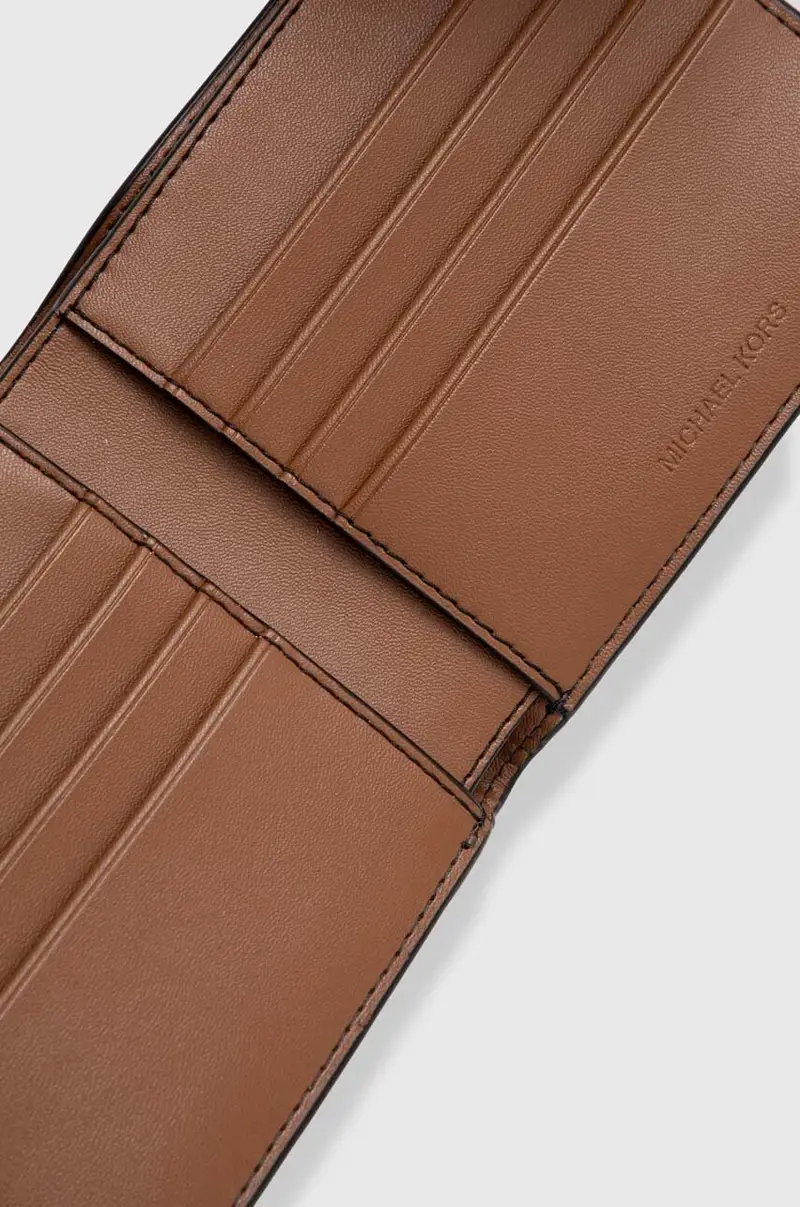 portafoglio in pelle Marrone miniatura 4