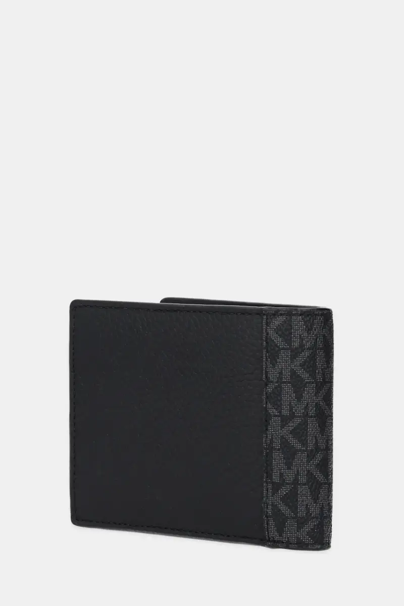 portafoglio in pelle Nero miniatura 2