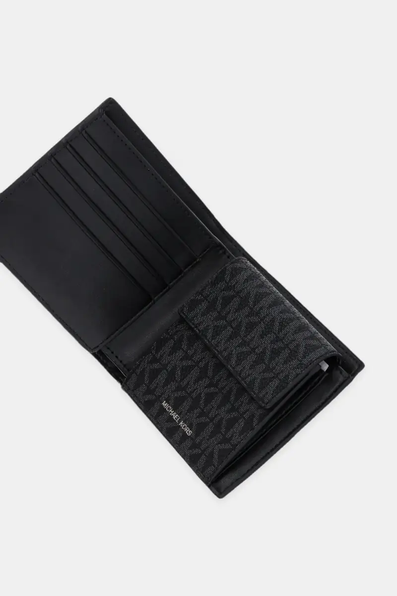 portafoglio in pelle Nero miniatura 3