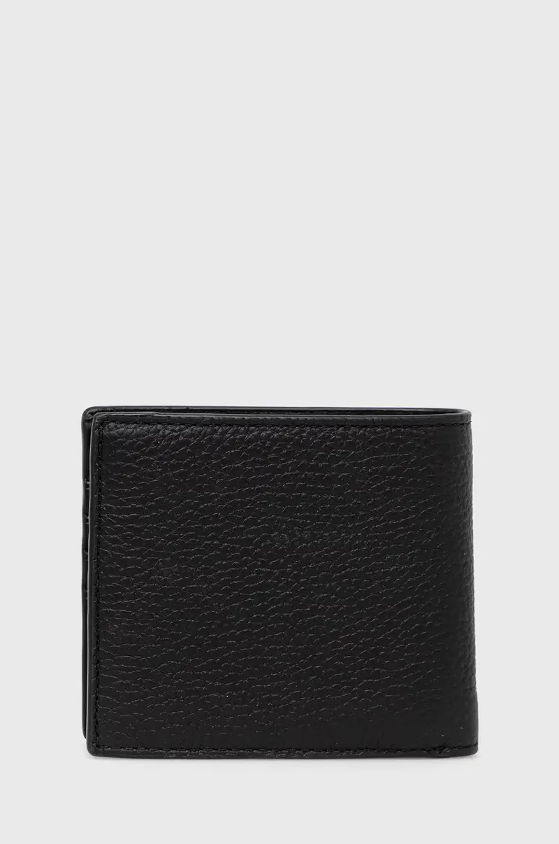 portafoglio in pelle uomo Nero miniatura 3