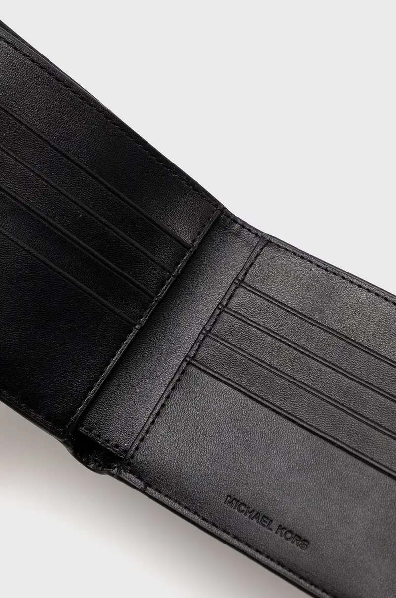 portafoglio in pelle uomo Nero miniatura 4