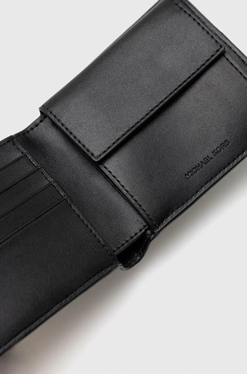 portafoglio in pelle uomo Nero miniatura 4